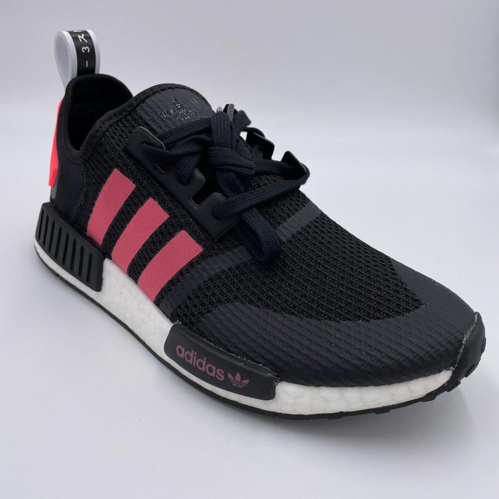 Adidas NMD R1 Black / Pink / White Mens Shoes - Picture 7 of 8